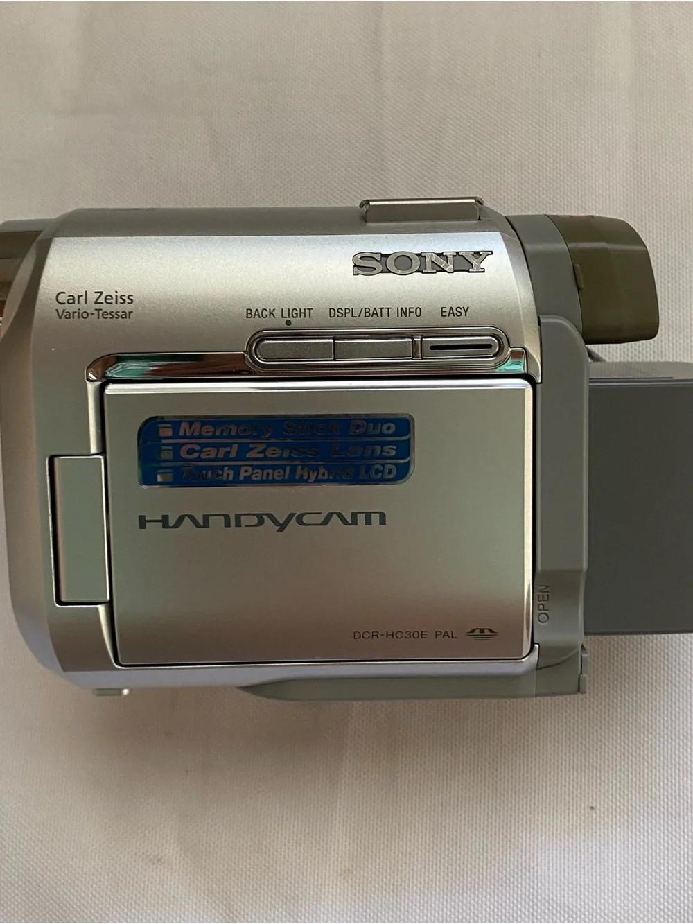 Sony DCR-HC30E Silver Handycam with Remote, Charger and Carry Case